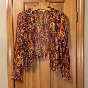 Sandy Starkman Vibrant Multicolor Textured Jacket